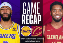 lakers vs cleveland cavaliers match player stats